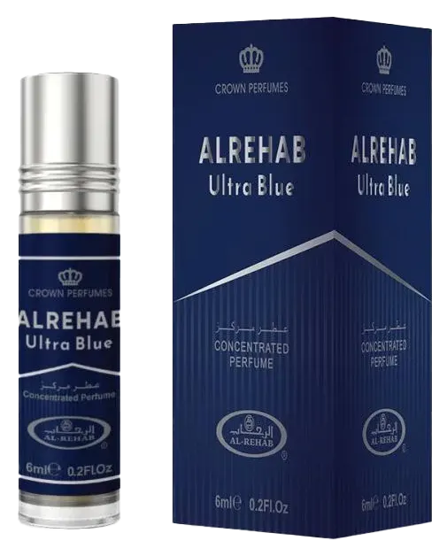 Ultra Blue By Al Rehab For Men Concentrated Perfume, 6 Ml