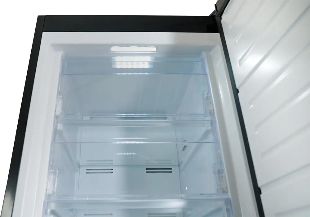 Passap No Frost Upright Freezer, 7 Drawers, Digital Display, Stainless Steel, Silver, Model VFV380