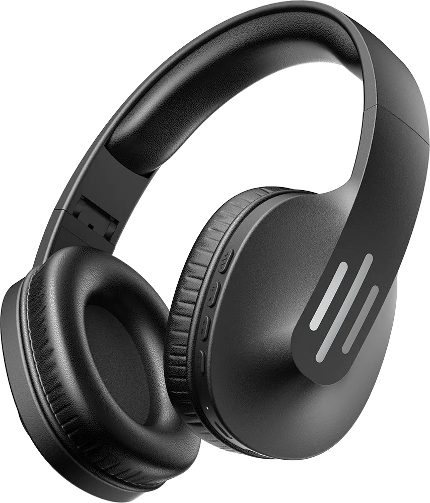 Riversong RHYTHM L9 Wireless Headphones, Bluetooth 5.3, 20 Hours Playtime, Environmental Noise Cancellation, Type-C Charging Port, Black, EA278