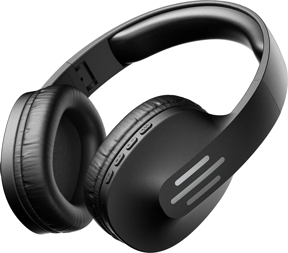 Riversong RHYTHM L9 Wireless Headphones, Bluetooth 5.3, 20 Hours Playtime, Environmental Noise Cancellation, Type-C Charging Port, Black, EA278