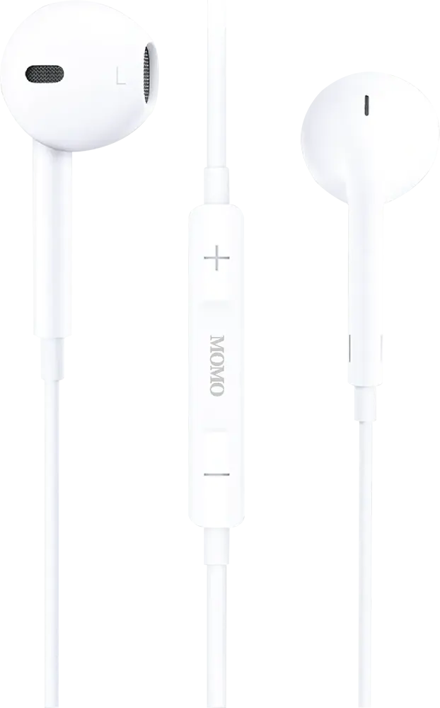 Momo Wired Earphone, 3.5mm, White, MO-022206
