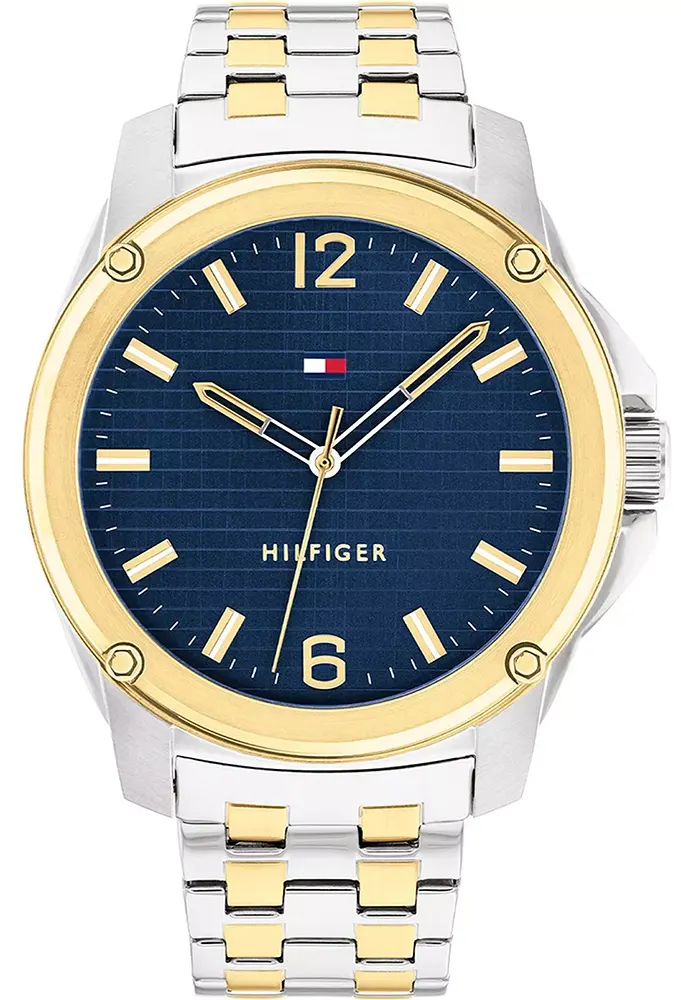 Tommy Hilfiger Men's Watch, Blue Dial, Round Hands, Silver Stainless Steel Band, 1710507