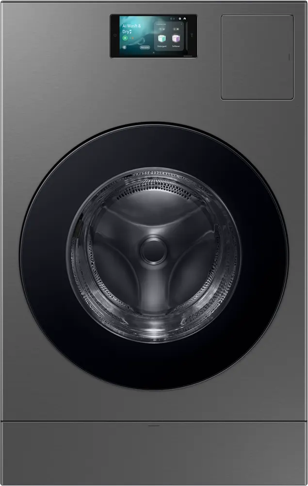 غسالة فول اوتوماتيك سامسونج، تحميل أمامي، 25 كيلو، مجفف 15 كيلو، 1100 لفة، انفرتر، بخار، شاشة LCD تعمل باللمس 7 بوصة، اتصال WIFI، رمادي، WD25DB8995BZ