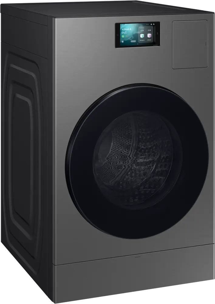 غسالة فول اوتوماتيك سامسونج، تحميل أمامي، 25 كيلو، مجفف 15 كيلو، 1100 لفة، انفرتر، بخار، شاشة LCD تعمل باللمس 7 بوصة، اتصال WIFI، رمادي، WD25DB8995BZ