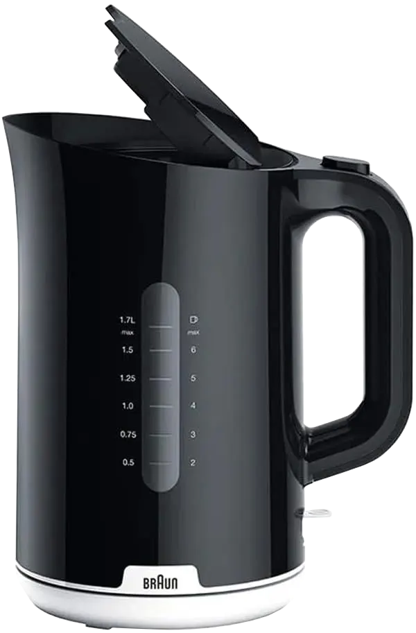Braun Electric Kettle, 220W, 1.7L, 360° Swivel Base, Black, WK1100