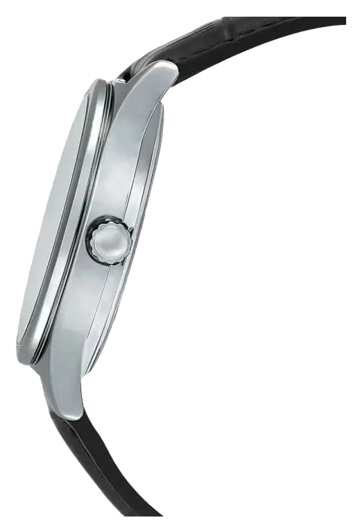 ساعه كاسيو نسائي، مينا فضي، عقارب، سوار جلد اسود, LTP-V002L-7BUDF