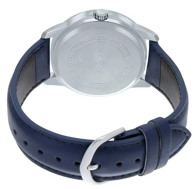 Casio Women's Watch, Blue Dial, Analogs, Blue Leather Strap, LTP-V004L-2BUDF