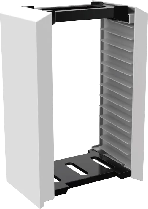 Dobe Game Disc Organizer For Game Card Box, Easy to Install and Remove, Holds 12 Discs, White, TP5-0520