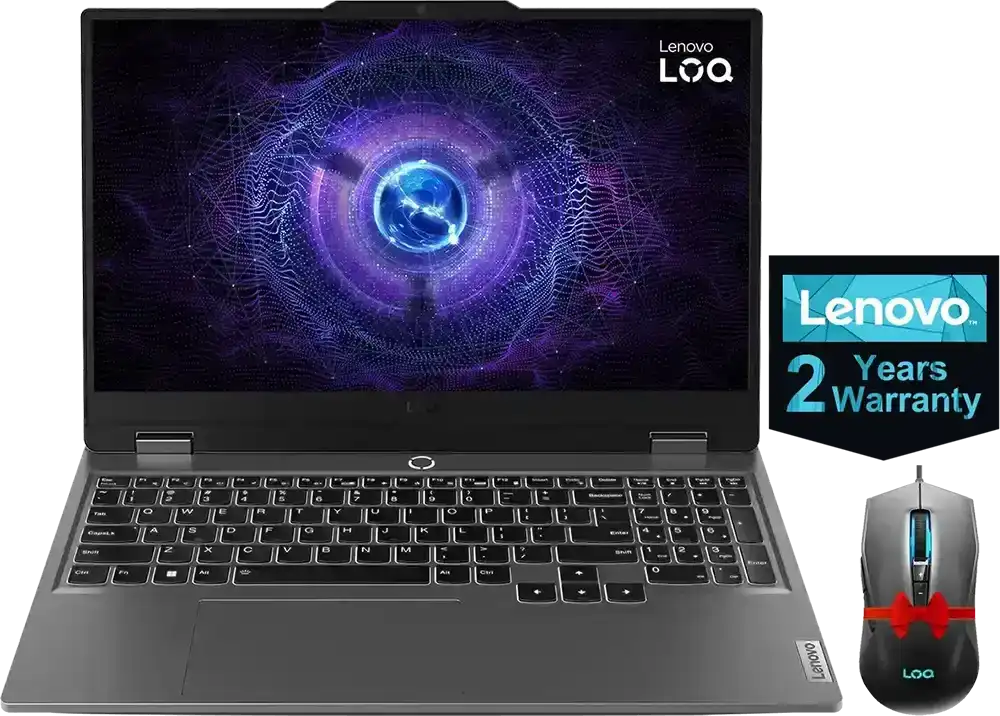 لابتوب لينوفو LOQ 15IRX9، انتل كور I5-13450HX ، رامات 24 جيجابايت، هارد ديسك 512 جيجابايت اس اس دي، كارت شاشة نيفديا جي فورس RTX3050 ذاكرة 6 جيجابايت GDDR6، شاشة 15.6 بوصة FHD IPS، رمادي لونا