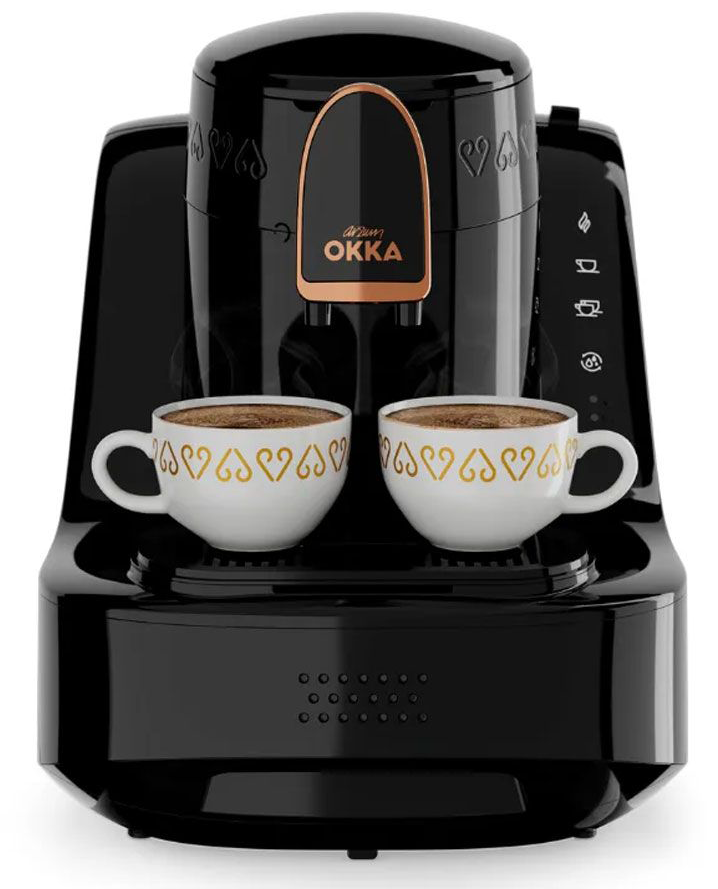 Arzum Okka Elite Turkish Coffee Maker, 710 Watt, 2 Cups, Black x Copper, OK0040-26