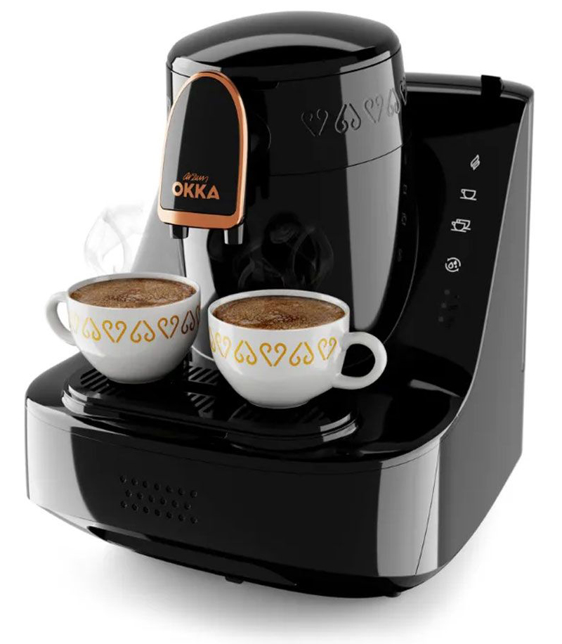 Arzum Okka Elite Turkish Coffee Maker, 710 Watt, 2 Cups, Black x Copper, OK0040-26
