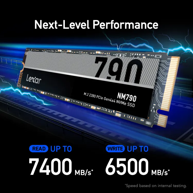هارد ديسك داخلي ssd ليكسار NQ790، سعة 1 تيرابايت، وحدة m.2 2280، واجهة PCIe 4.0 مع NVMe، موديل LNM790X001T-RNNNG