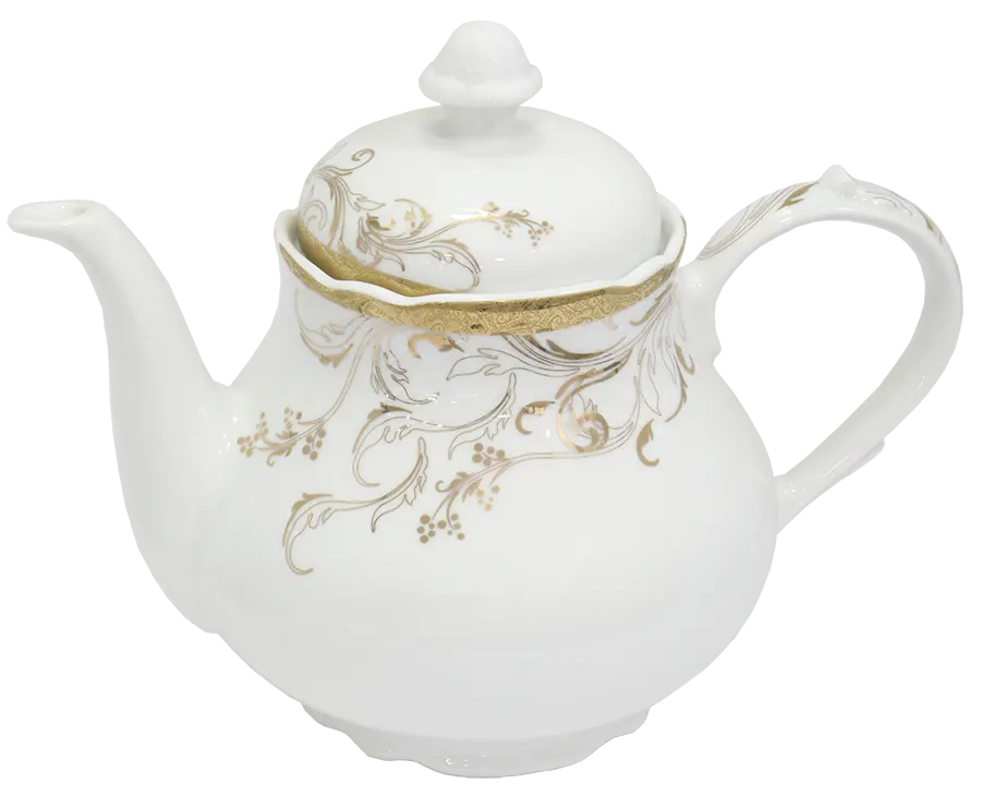 طقم صيني سفره ريسمندور ، 112قطعة ،  ورود ماربيلا دهب