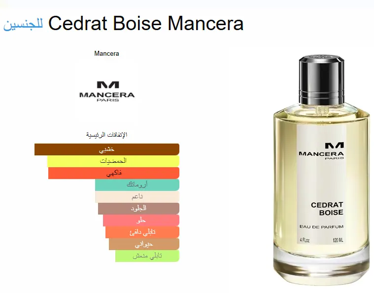 Paris Cedrat Boise By Mancera  For Unisex Edp , 120 Ml