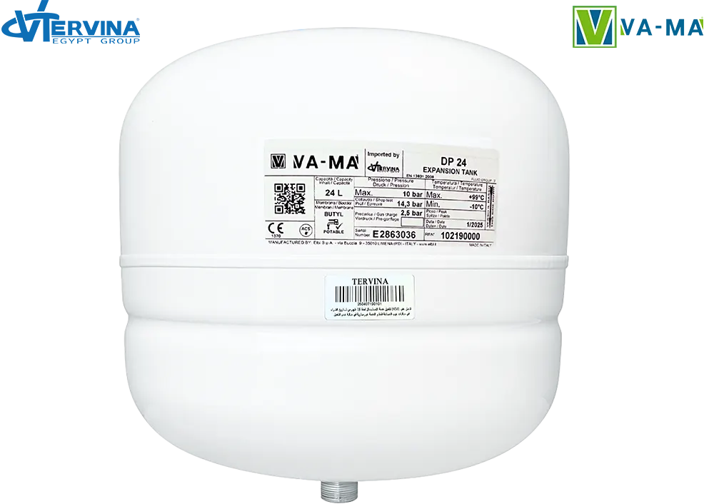 Italian Vama Tubeless Water Pressure Tank, 24 Liters, 10 Bar Pressure