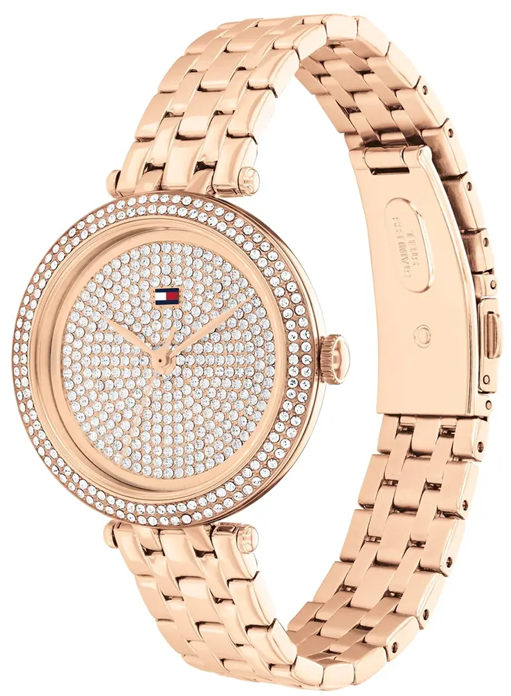 ساعة تومي هيلفيغر نسائى، مينا روز جولد، عقارب دائرية، سوار ستانلس ستيل روز جولد، 1782761