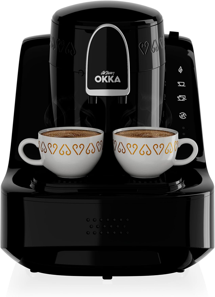 Arzum OKKA Elite Turkish Coffee Maker , 710 Watt , 2 Cups , Black x Silver , OK0040-20