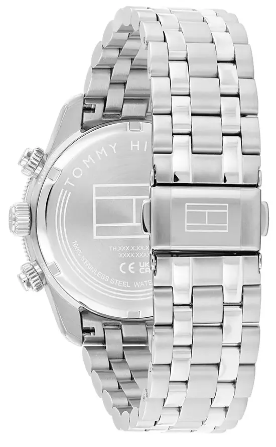 ساعة تومي هيلفيغر رجالي، مينا اخضر، عقارب دائرية، سوار ستانلس ستيل فضي، 1792214