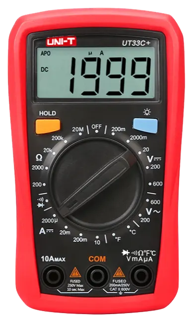 افوميتر يونيتي ، 600 فولت ، شاشة LCD ، احمر ، UT33C