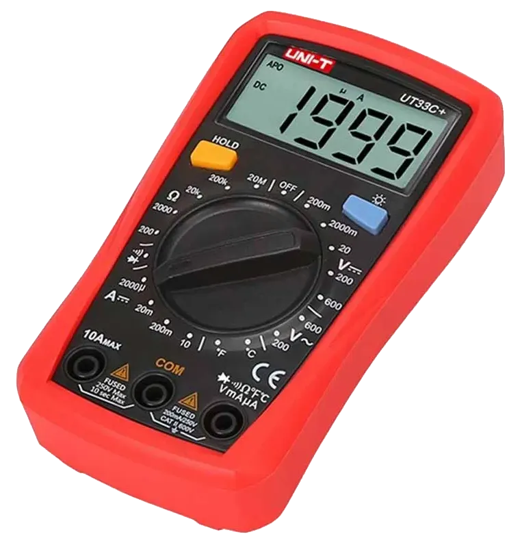 افوميتر يونيتي ، 600 فولت ، شاشة LCD ، احمر ، UT33C