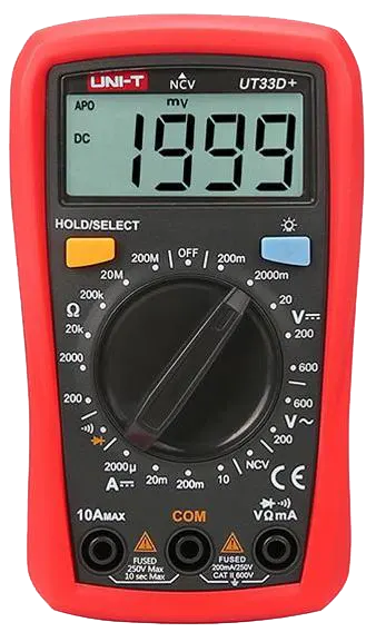 افوميتر يونيتي ، 500 فولت ، شاشة LCD ، احمر ، UT33D
