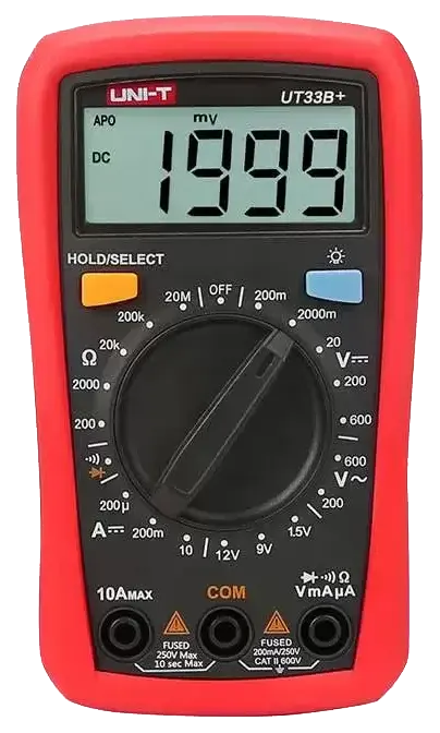 افوميتر يونيتي ، 500 فولت ، شاشة LCD ، احمر ، UT33B