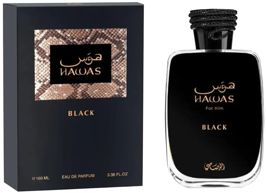 عطر هوس بلاك من رصاصي للرجال او دي برفان ، 100 مل