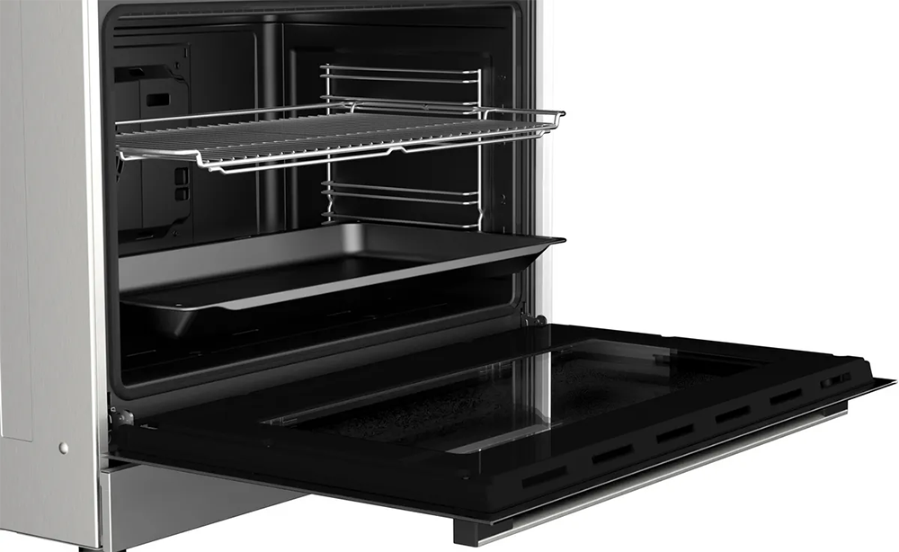 بوتاجاز بوش سيريس 6 ، 90 سم ، 5 شعلة ، شاشة ديجيتال ، امان كامل ، حوامل زهر ، ستانلس ستيل ، سيلفر ، HGP3I8W50S