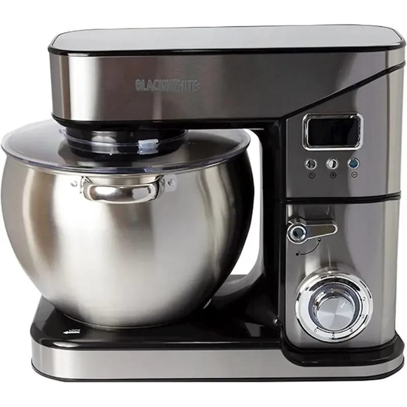 Black and White Nickel Stand Mixer, 2000 Watt, 10 Liter, Digital Display , Stainless Steel, SV-1020