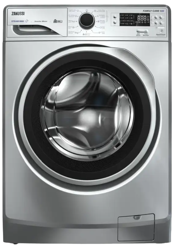 غسالة ملابس فول اوتوماتيك زانوسى ، تحميل أمامي ، 7 كيلو ، 1200 لفة ، تكنولوجيا الأنفرتر ، خاصية البخار ، سيلفر ، ZWF7241SS7