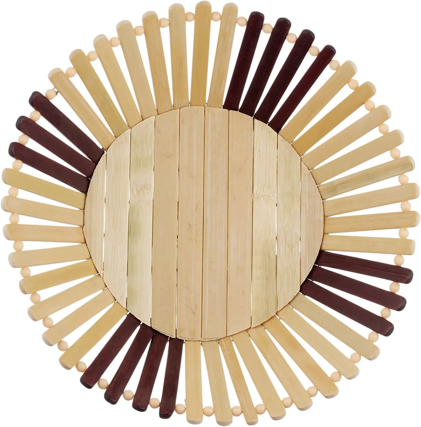 سلة خشب دائرية للخبز ، 20  سم ، بني في بيج ، 13-105