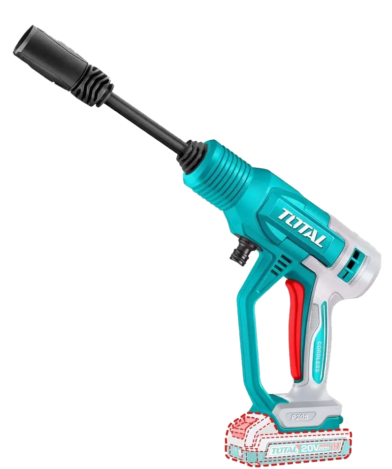 مغسلة شحن بالخرطوم توتال تولز ، 24.8 بار ، بطارية 2 امبير ، وشاحن ، TPWLI20362