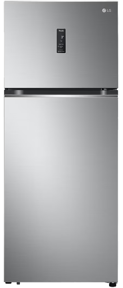 LG No Frost Refrigerator, 450 Liters, 2 Doors, Digital Screen, Inverter Motor, Ice Maker, Silver, GN-B592PFBQ