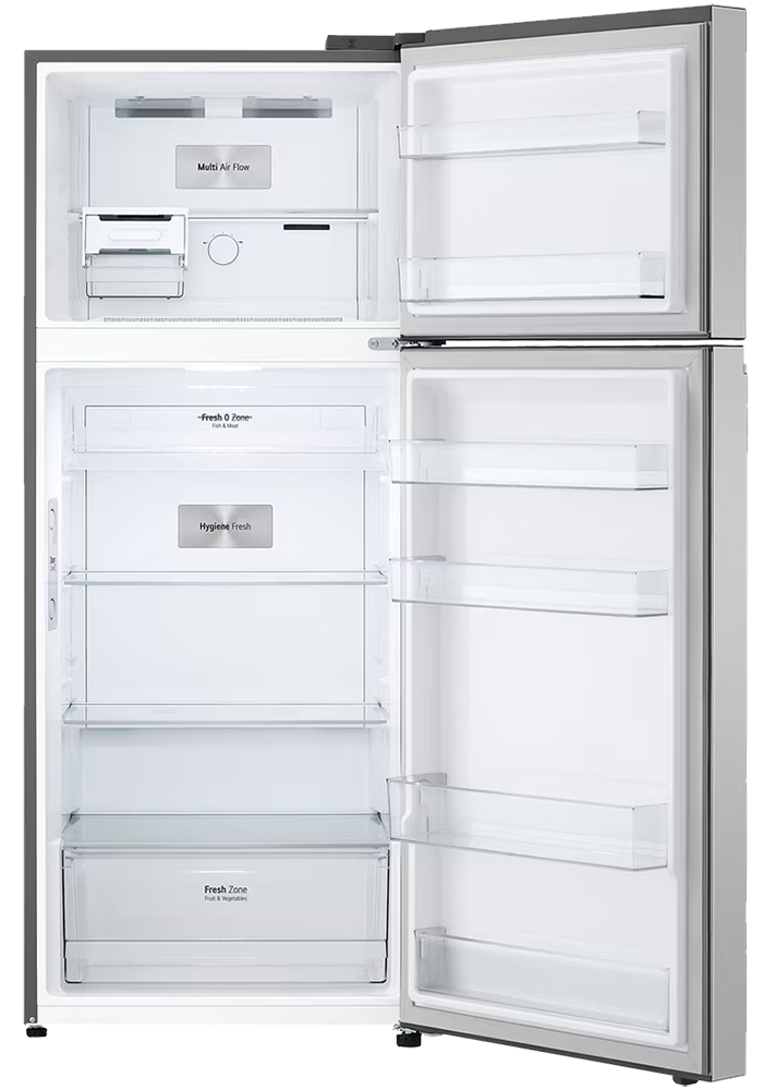 LG No Frost Refrigerator, 450 Liters, 2 Doors, Digital Screen, Inverter Motor, Ice Maker, Silver, GN-B592PFBQ