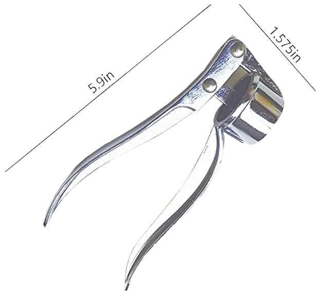 Stainless Steel Double Garlic Press Multi-Purpose , Silver