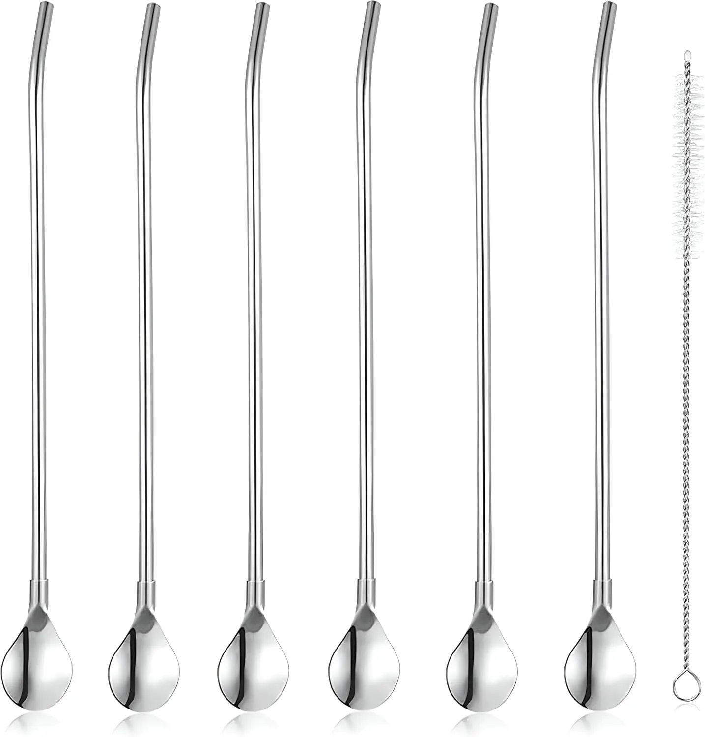 طقم معالق شاليمو ، 7 قطع بفرشاة ، سيلفر ، 102-3