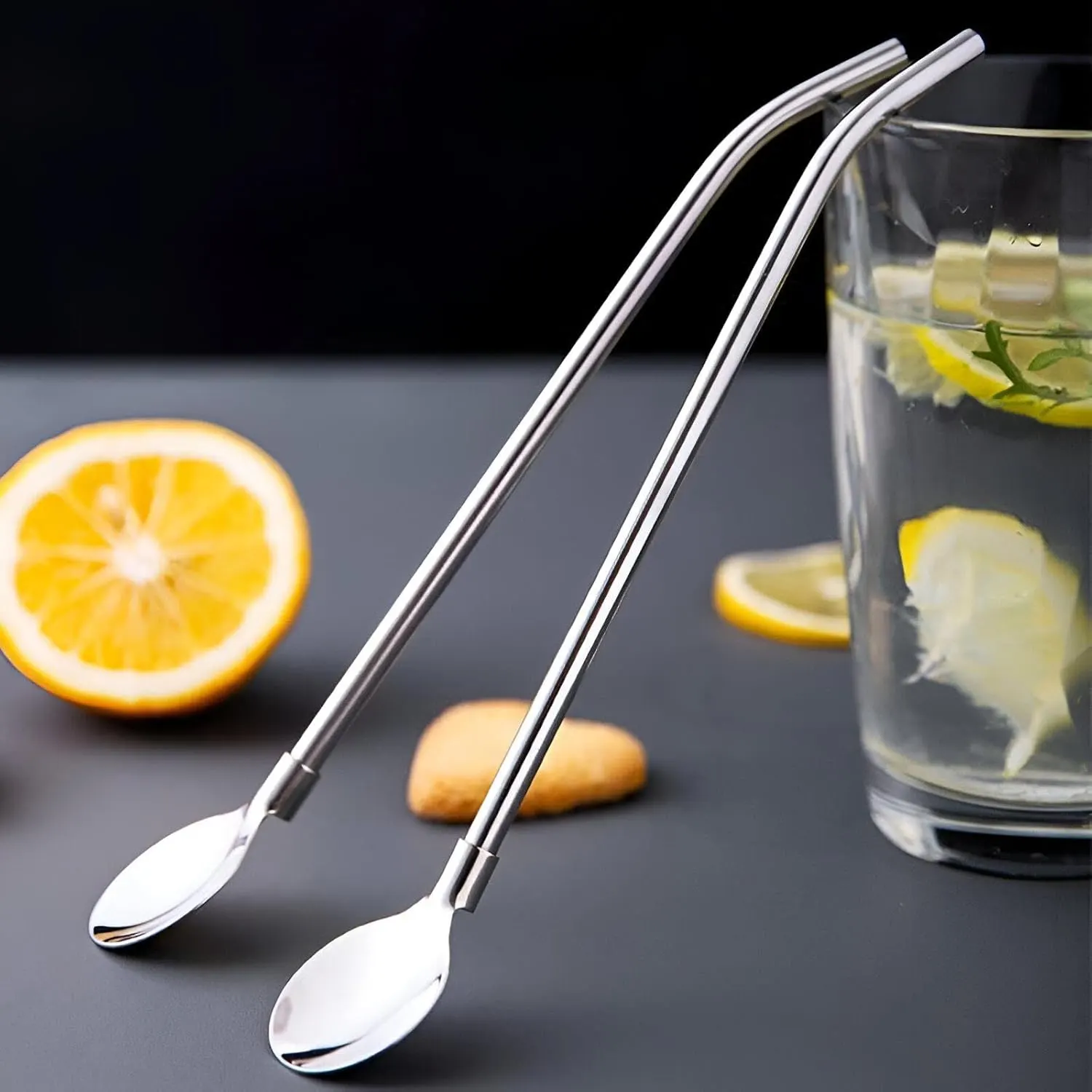 Shalimo Spoon Set, 7 Pieces With Brush, Silver, 102-3