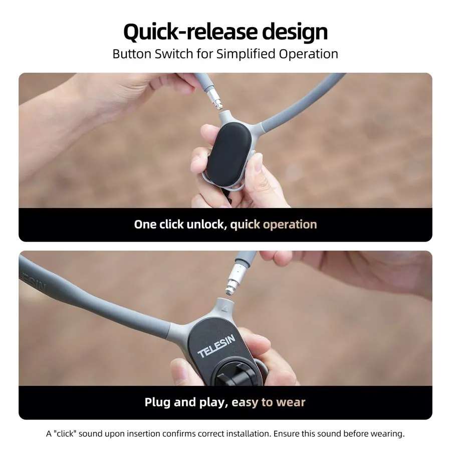 حامل هاتف مغناطيسي حول الرقبة من تيليسين، تصميم مرن سهل الطي والتركيب، إطار داخلي من الأستانلس مع غطاء من السيليكون، رمادي، MNM-001