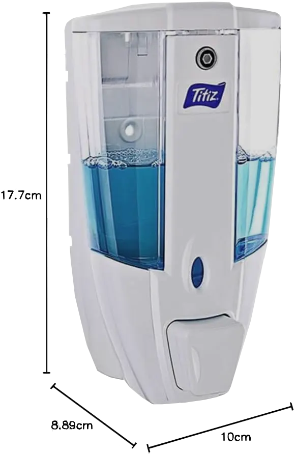 Titiz Liquid Bathroom Soap Dispenser, White, 450 Ml