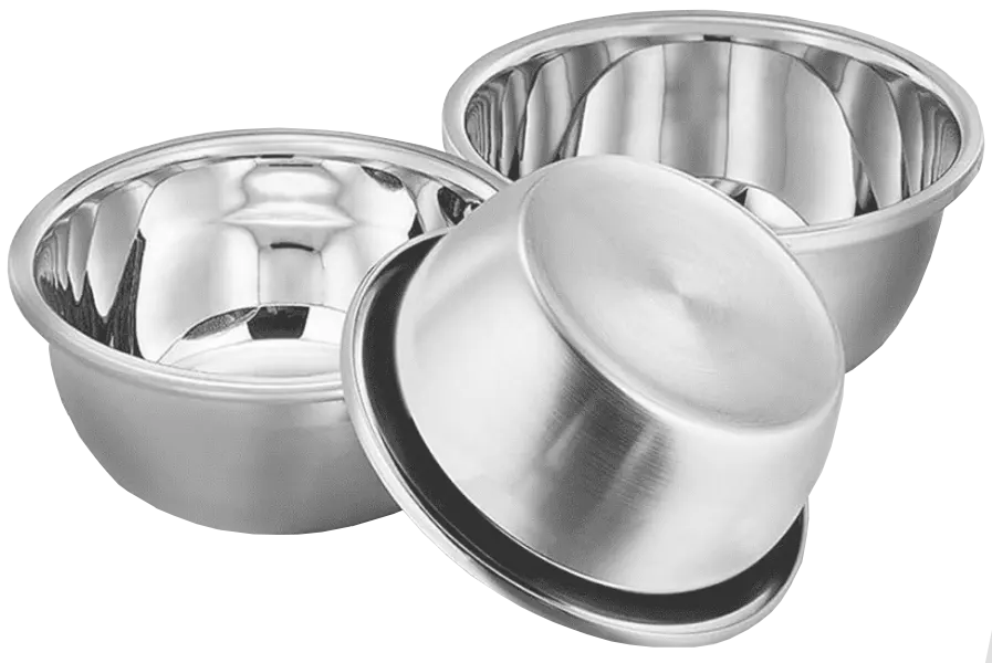 طقم بولات عجان ستانلس ستيل دائرية ، سيلفر ، 3 قطع