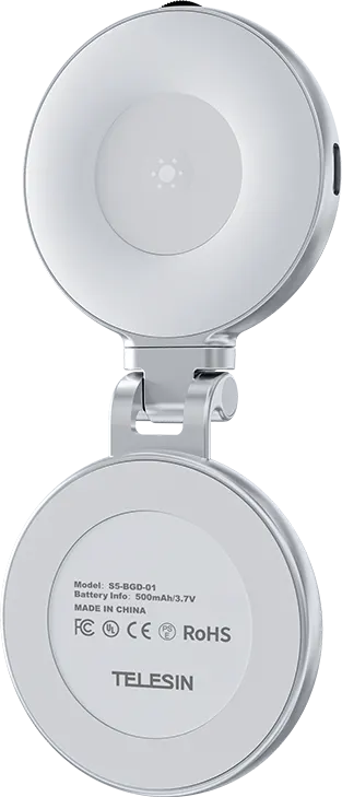 حامل هاتف مغناطيسي مع فلاش تيليسين C03، اضاءة سوفت مع مرآة خلفية، 3 مستويات اضاءة،S5-BGD-01