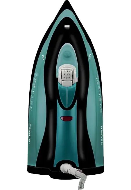 Touch Elzenoki Grand Max Steam Iron, 2600 Watts, 350 ml Tank, Soft and Dry Ironing, Ceramic Soleplate, Green, TOUCH-40445