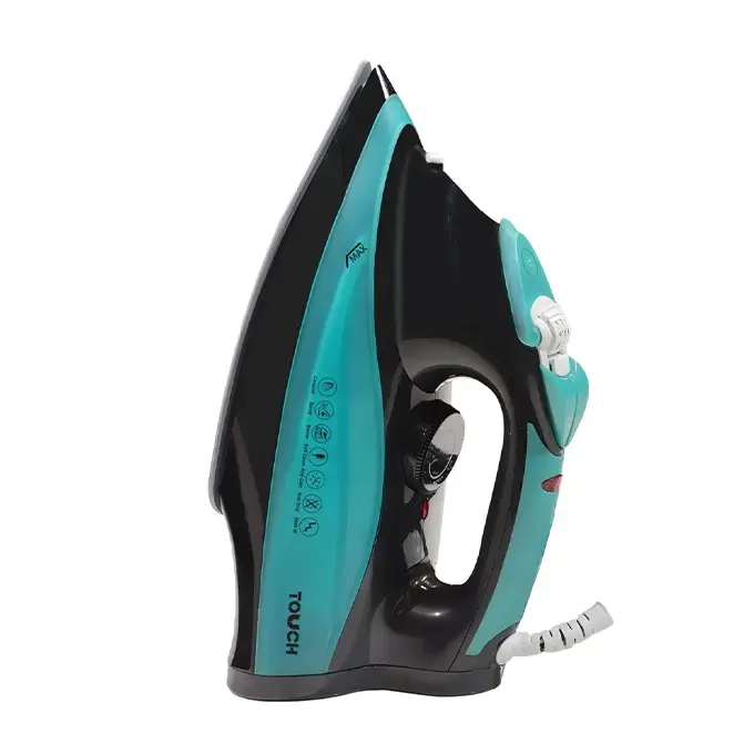 Touch Elzenoki Grand Max Steam Iron, 2600 Watts, 350 ml Tank, Soft and Dry Ironing, Ceramic Soleplate, Green, TOUCH-40445