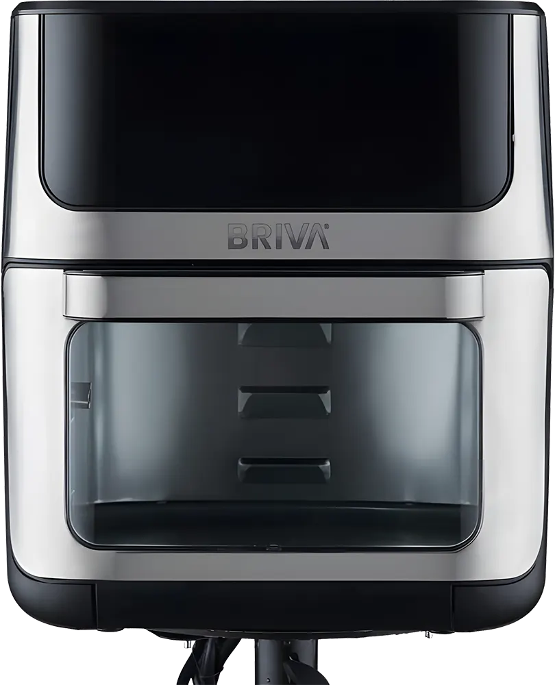 قلاية هوائية بالفرن بريفا 12 لتر، 1800 وات، شاشة رقمية، لون أسود