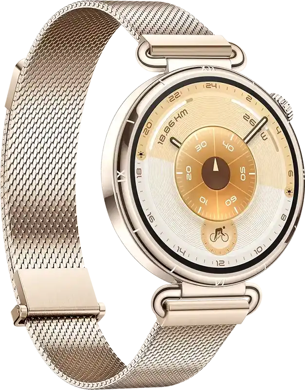 Huawei Smart Watch GT6 , (41 mm) 1.32" AMOLED Screen, Milanese Strap, Waterproof , Gold