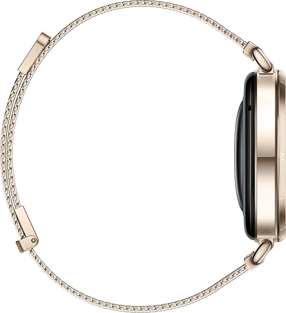 ساعة سمارت هواوي GT6 حجم (41 مم)، شاشة AMOLED مقاس 1.32 بوصة، حزام ميلاني، مقاومة للماء ، ذهبي