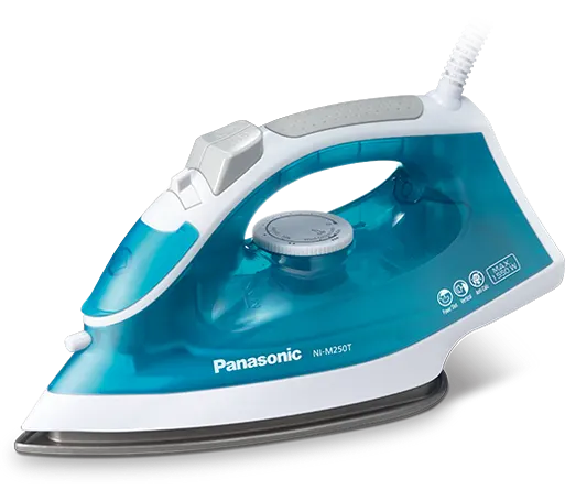 Panasonic Steam Iron, 1550 Watts, 210 ml Tank, Titanium Base, Lightweight, IN-M250TGTD (Baghdad Warranty)