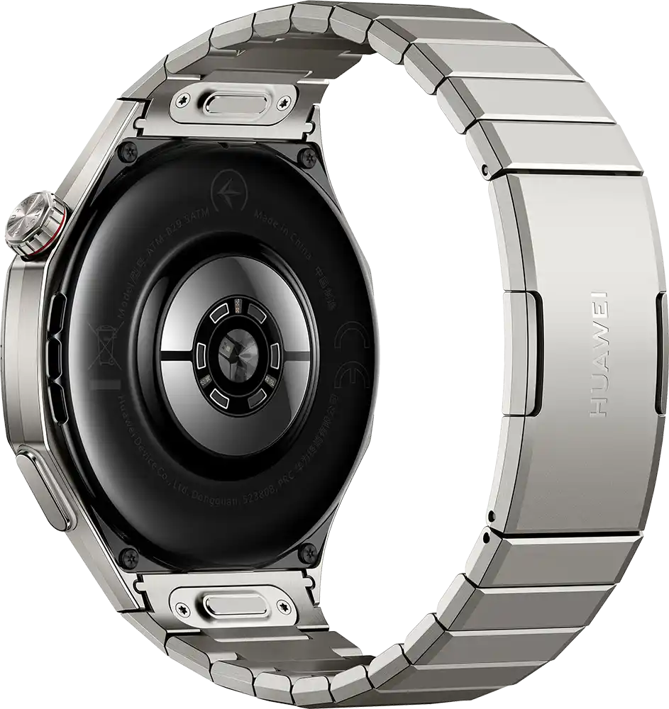 ساعة سمارت هواوي GT6 Pro حجم (46 مم)، شاشة AMOLED مقاس 1.47 بوصة، حزام تيتانيوم ميلاني، مقاومة للماء ، فضي