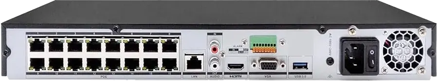 Hikvision Network Video Recorder, 16 Channel, 2 USB Ports, 2 SATA Ports, Black, DS-7616NXI-K2-16P(D)