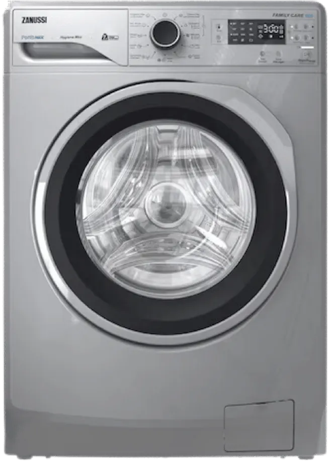 Zanussi Steam Max Fully Automatic Washing Machine, 7 kg, 1200 RPM, Inverter, Digital Screen, Steam, Silver, ZWF7240SV5